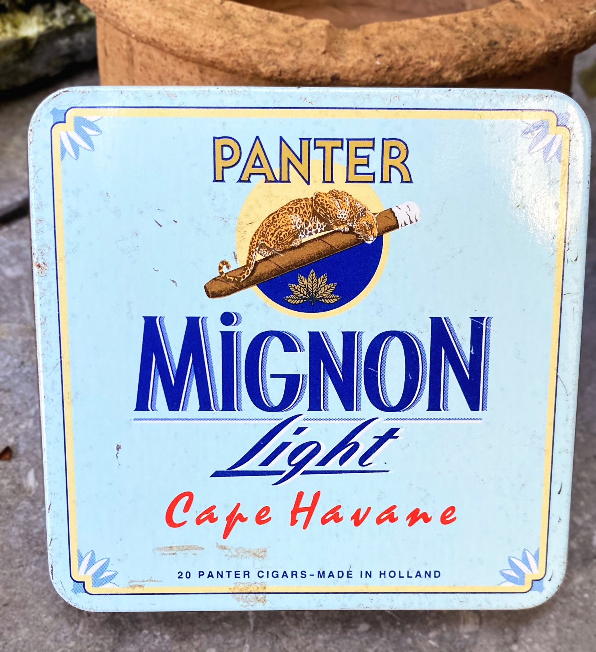 ​Vintage Panter Mignon Sigarenblikje – Duizel - Holland ca. 1960