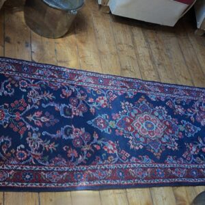 Vintage Perzische Hamadan Loper met Origineel Echtheidsetiket – ca. 1960