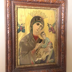 5818218258.jpg Byzantijnse Religieuze Icoon 'Onze-Lieve-Vrouw van Altijddurende Bijstand' – ca. 1950
