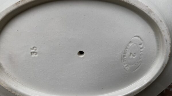 Antieke Saucière met aangehechte onderplaat P Regout Maastricht (12) Antieke saucière met aangehechte onderplaat – P. Regout Maastricht | Antique sauce boat with attached underplate – P. Regout Maastricht, c.1836–1890