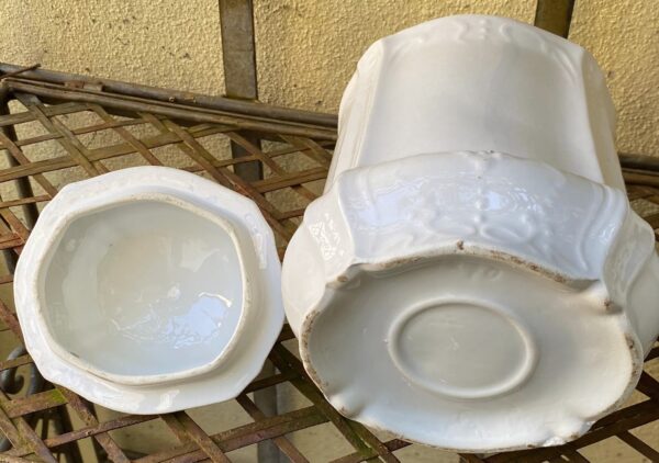 Antique French porcelain storage jars “Sucre” & “Café” – early 1900s (11) Antieke Franse voorraadpotten “Sucre” en “Café” | Antique French porcelain storage jars “Sucre” & “Café” – early 1900s