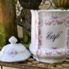 Antique French porcelain storage jars “Sucre” & “Café” – early 1900s (6) Antieke Franse voorraadpotten “Sucre” en “Café” | Antique French porcelain storage jars “Sucre” & “Café” – early 1900s