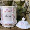 Antique French porcelain storage jars “Sucre” & “Café” – early 1900s (7) Antieke Franse voorraadpotten “Sucre” en “Café” | Antique French porcelain storage jars “Sucre” & “Café” – early 1900s