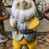 Antique earthenware garden gnomes with faded paint – ca. 1950 (10) Antieke aardewerken tuinkabouters met vervaagde verflaag – Antique earthenware garden gnomes with faded paint – ca. 1950