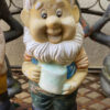 Antique earthenware garden gnomes with faded paint – ca. 1950 (11) Antieke aardewerken tuinkabouters met vervaagde verflaag – Antique earthenware garden gnomes with faded paint – ca. 1950