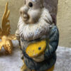 Antique earthenware garden gnomes with faded paint – ca. 1950 (19) Antieke aardewerken tuinkabouters met vervaagde verflaag – Antique earthenware garden gnomes with faded paint – ca. 1950