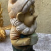 Antique earthenware garden gnomes with faded paint – ca. 1950 (22) Antieke aardewerken tuinkabouters met vervaagde verflaag – Antique earthenware garden gnomes with faded paint – ca. 1950
