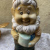 Antique earthenware garden gnomes with faded paint – ca. 1950 (4) Antieke aardewerken tuinkabouters met vervaagde verflaag – Antique earthenware garden gnomes with faded paint – ca. 1950