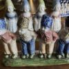 Antieke polychrome porseleinen boerenkinderen in Hollandse klederdracht – Antique polychrome porcelain Dutch farm children – ca. 1900