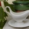 Antieke sauskom met onderplaat | Antique sauce boat with underplate – Manufacture Imperiale et Royale Nimy, early 20th century