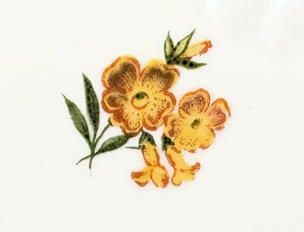 Prachtig porseleinen dessertbordje Cottier Frères Zwitserland | Beautiful porcelain dessert plate Cottier Frères Switzerland – Floral Design 1923