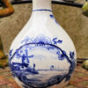 Charming Delft Blue vase with windmill and sailing ship scene – 20th century (10) Prachtig Delfts Blauw vaasje met molen- en scheepstafereel – Charming Delft Blue vase with windmill and sailing ship scene – 20th century