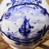 Charming Delft Blue vase with windmill and sailing ship scene – 20th century (4) Prachtig Delfts Blauw vaasje met molen- en scheepstafereel – Charming Delft Blue vase with windmill and sailing ship scene – 20th century