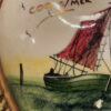 Prachtig hartvormig H. Bequet doosje met maritiem decor – Charming H. Bequet heart-shaped trinket box with maritime décor – mid-20th century