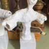 Charming naïve plaster gauze sculptures of playful figures – 20th C (16) Prachtige naïeve gipsgaas sculpturen van twee speelse figuren – Charming naïve plaster gauze sculptures of playful figures – 20th C