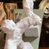 Charming naïve plaster gauze sculptures of playful figures – 20th C (2) Prachtige naïeve gipsgaas sculpturen van twee speelse figuren – Charming naïve plaster gauze sculptures of playful figures – 20th C