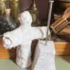 Charming naïve plaster gauze sculptures of playful figures – 20th C (5) Prachtige naïeve gipsgaas sculpturen van twee speelse figuren – Charming naïve plaster gauze sculptures of playful figures – 20th C