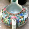 Chinees export Rose Canton porseleinen melkkannetje – Medaillons en bloemen, Ch’ing‑dynastie | Chinese Rose Canton export porcelain milk jug – Medallions & floral décor, Qing dynasty, late 19th century
