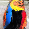 Vintage veelkleurig keramisch stierenbeeld met Halloweenmotieven – Colourful ceramic bull sculpture with Halloween motifs – ca. 2000