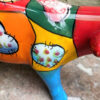 Colourful ceramic cow sculpture with heart motifs – ca. 2000 (12) Kleurrijk keramisch koeienbeeld met hartmotieven – Colourful ceramic cow sculpture with heart motifs – ca. 2000