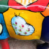 Colourful ceramic cow sculpture with heart motifs – ca. 2000 (5) Kleurrijk keramisch koeienbeeld met hartmotieven – Colourful ceramic cow sculpture with heart motifs – ca. 2000