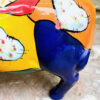 Colourful ceramic cow sculpture with heart motifs – ca. 2000 (6) Kleurrijk keramisch koeienbeeld met hartmotieven – Colourful ceramic cow sculpture with heart motifs – ca. 2000