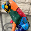 Veelkleurig keramisch lappendeken-varken in Miró-stijl – Colourful patchwork ceramic pig in Miró style – ca. 2000
