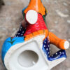 Veelkleurig keramisch lappendeken-varken in Miró-stijl – Colourful patchwork ceramic pig in Miró style – ca. 2000