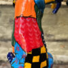 Veelkleurig keramisch lappendeken-varken in Miró-stijl – Colourful patchwork ceramic pig in Miró style – ca. 2000