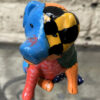 Veelkleurig keramisch lappendeken-varken in Miró-stijl – Colourful patchwork ceramic pig in Miró style – ca. 2000