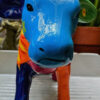 Kosmische keramische stier met sterren en maansikkels – Cosmic ceramic bull with stars and crescent moons – ca. 1980