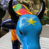 Kosmische keramische stier met sterren en maansikkels – Cosmic ceramic bull with stars and crescent moons – ca. 1980