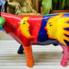 Kosmische keramische stier met sterren en maansikkels – Cosmic ceramic bull with stars and crescent moons – ca. 1980