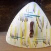Decorative triangular ceramic lidded pot – Vintage sugar jar (4) Decoratief keramisch driehoekig potje met deksel – Vintage suikerpotje | Decorative triangular ceramic lidded pot – Vintage sugar jar