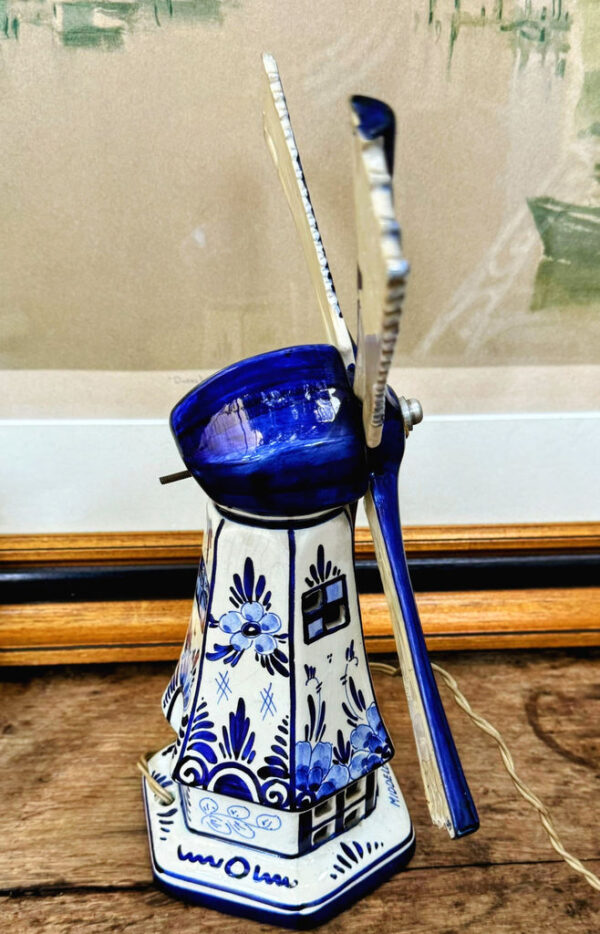 Electric Delft Blue windmill with rotating sails – 1950s (5) Elektrische Delfts blauwe windmolen – Electric Delft Blue windmill with rotating sails – 1950s