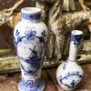 Elegant Delft Blue vase with windmill motif – ca. 1900 (5) Elegante Delfts Blauwe vaas met windmolenmotief – Elegant Delft Blue vase with windmill motif – ca. 1900