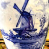Elegant Delft Blue vase with windmill motif – ca. 1900 (8) Elegante Delfts Blauwe vaas met windmolenmotief – Elegant Delft Blue vase with windmill motif – ca. 1900