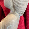 Elegant stone sculpture of seated woman – ca. 1950 (2) Elegante stenen sculptuur van zittende vrouw – Elegant stone sculpture of seated woman – ca. 1950
