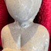 Elegant stone sculpture of seated woman – ca. 1950 (3) Elegante stenen sculptuur van zittende vrouw – Elegant stone sculpture of seated woman – ca. 1950