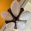 Exclusieve Franse Art Deco Kroonluchter – 5 Gesatineerde Schalen | Exclusive French Art Deco chandelier – 5 satin‑glass bowls, 1930