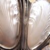 Exclusieve Franse Art Deco Kroonluchter – 5 Gesatineerde Schalen | Exclusive French Art Deco chandelier – 5 satin‑glass bowls, 1930