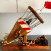 Exclusive fully handmade buoy‑shaped lamp – mid‑20th century (2) Exclusieve volledig handgemaakte lamp in de vorm van een boei | Exclusive fully handmade buoy‑shaped lamp – mid‑20th century