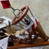 Exclusive fully handmade buoy‑shaped lamp – mid‑20th century (6) Exclusieve volledig handgemaakte lamp in de vorm van een boei | Exclusive fully handmade buoy‑shaped lamp – mid‑20th century