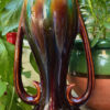 Prachtige Faience de Thulin druipglazuur vaas met oren – Exquisite Faience de Thulin drip glaze vase with handles – ca. 1890–1920