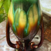 Prachtige Faience de Thulin druipglazuur vaas met oren – Exquisite Faience de Thulin drip glaze vase with handles – ca. 1890–1920