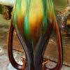 Prachtige Faience de Thulin druipglazuur vaas met oren – Exquisite Faience de Thulin drip glaze vase with handles – ca. 1890–1920