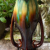 Prachtige Faience de Thulin druipglazuur vaas met oren – Exquisite Faience de Thulin drip glaze vase with handles – ca. 1890–1920