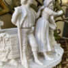 Prachtige Duitse bisque jardinière met kinderen en duiven – Exquisite German bisque jardinière with children and doves – ca. 1900