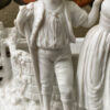 Prachtige Duitse bisque jardinière met kinderen en duiven – Exquisite German bisque jardinière with children and doves – ca. 1900