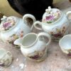 Exquisite Kutani Tashiro Shoten Japanese hand‑painted eggshell tea set – c.1930 (13) Prachtige Kutani Tashiro Shoten Japanse handgeschilderde theeset in eierschaal porselein | Exquisite Kutani Tashiro Shoten Japanese hand‑painted eggshell tea set – c.1930